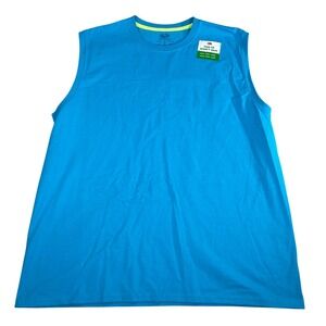 Fruit of the Loom Mens XL Blue Sleeveless Tank Top Athletic Gym Workout Casual